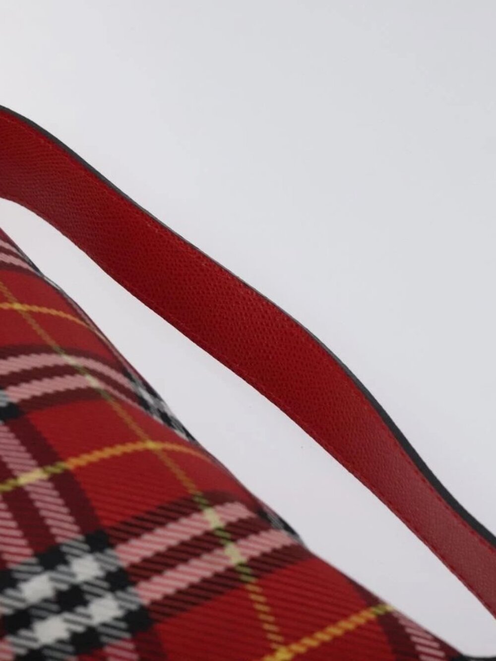 BURBERRY Nova Check Hand Bag Nylon Red Auth 118031 - Picture 8 of 16